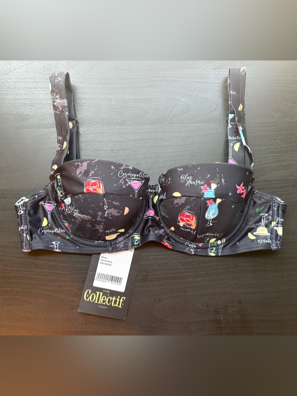 Collectif x Playful Promises Cocktail Menu Balcony Bikini Set - Picture 2 of 7